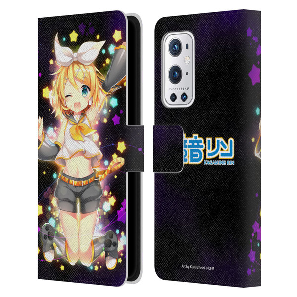 Hatsune Miku Characters Kagamine Rin Leather Book Wallet Case Cover For OnePlus 9 Pro