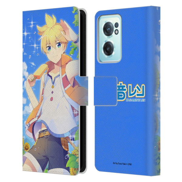 Hatsune Miku Characters Kagamine Len Leather Book Wallet Case Cover For OnePlus Nord CE 2 5G