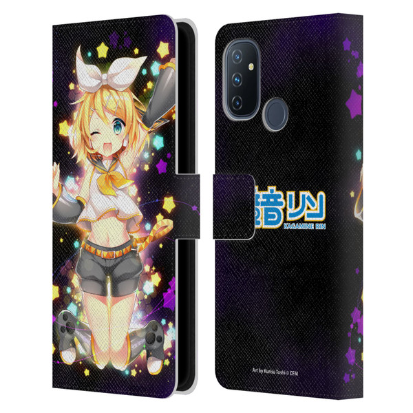 Hatsune Miku Characters Kagamine Rin Leather Book Wallet Case Cover For OnePlus Nord N100