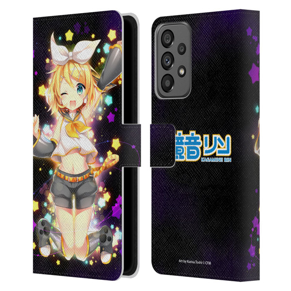 Hatsune Miku Characters Kagamine Rin Leather Book Wallet Case Cover For Samsung Galaxy A73 5G (2022)