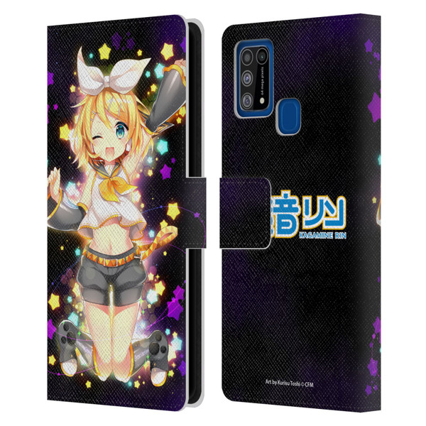 Hatsune Miku Characters Kagamine Rin Leather Book Wallet Case Cover For Samsung Galaxy M31 (2020)