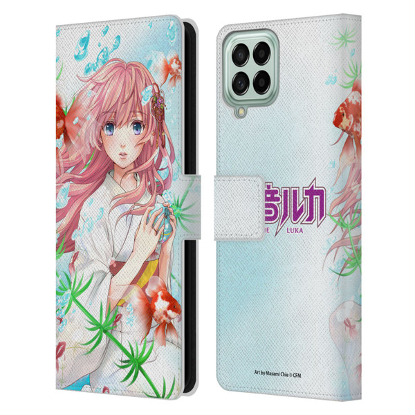 Hatsune Miku Characters Megurine Luka Leather Book Wallet Case Cover For Samsung Galaxy M53 (2022)