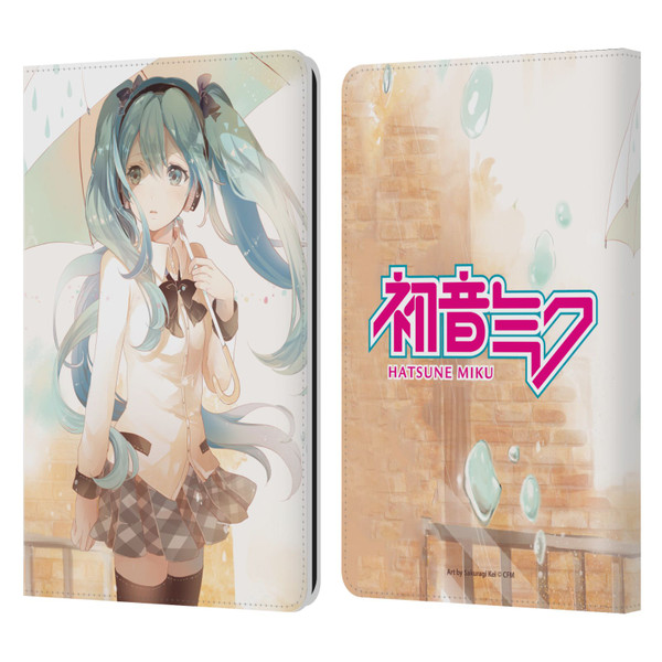 Hatsune Miku Graphics Rain Leather Book Wallet Case Cover For Amazon Kindle Paperwhite 1 / 2 / 3