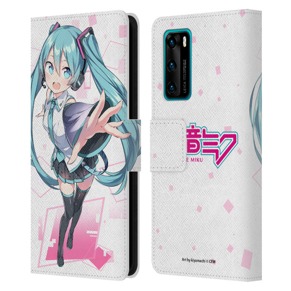 Hatsune Miku Graphics Cute Leather Book Wallet Case Cover For Huawei P40 5G