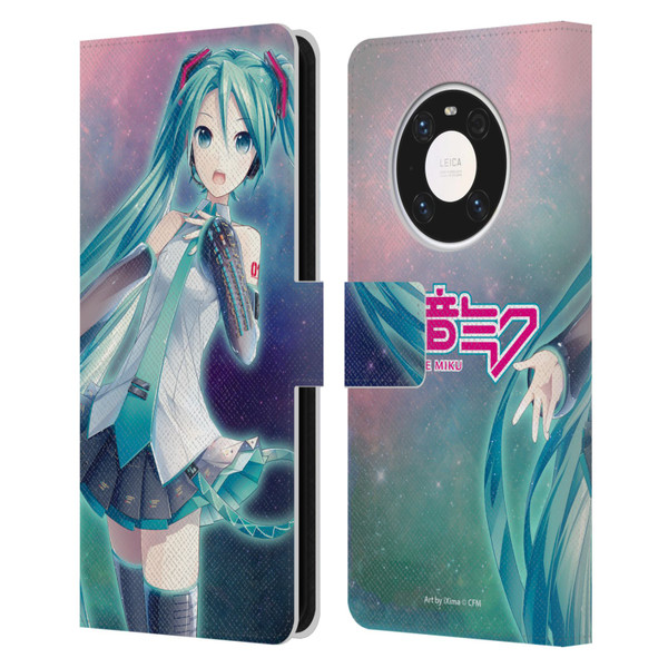 Hatsune Miku Graphics Nebula Leather Book Wallet Case Cover For Huawei Mate 40 Pro 5G