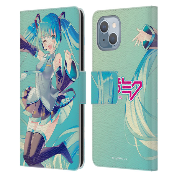 Hatsune Miku Graphics Sing Leather Book Wallet Case Cover For Apple iPhone 14