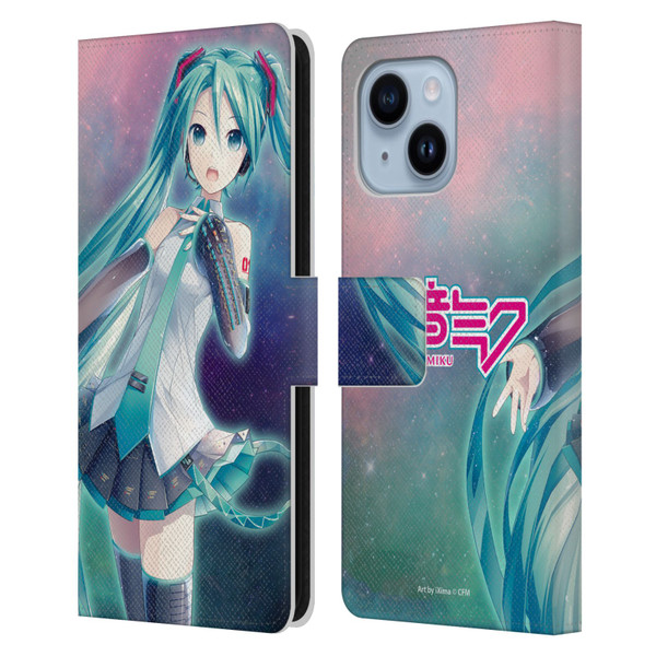 Hatsune Miku Graphics Nebula Leather Book Wallet Case Cover For Apple iPhone 14 Plus