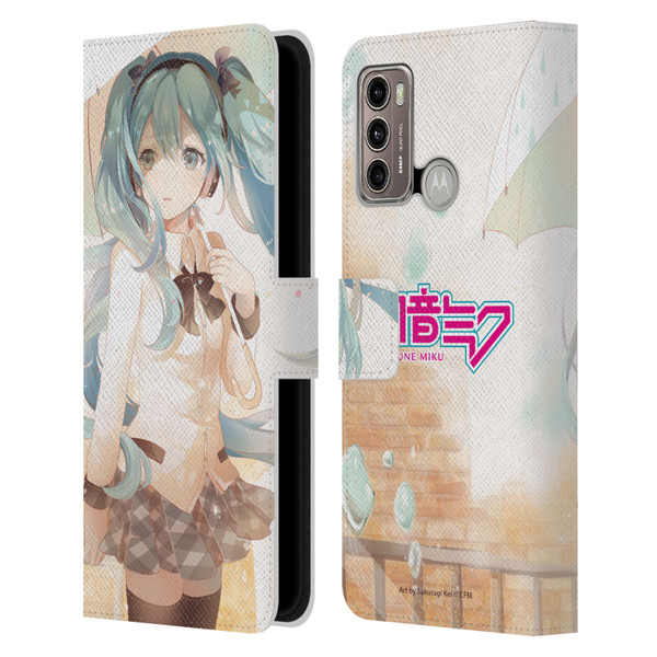 Hatsune Miku Graphics Rain Leather Book Wallet Case Cover For Motorola Moto G60 / Moto G40 Fusion