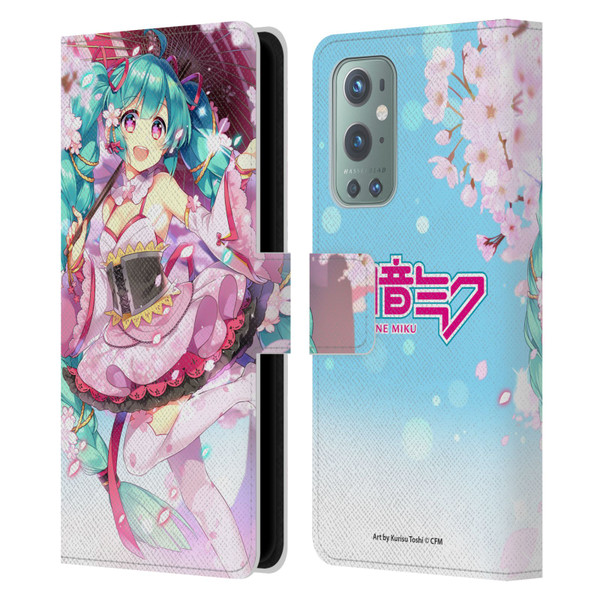 Hatsune Miku Graphics Sakura Leather Book Wallet Case Cover For OnePlus 9