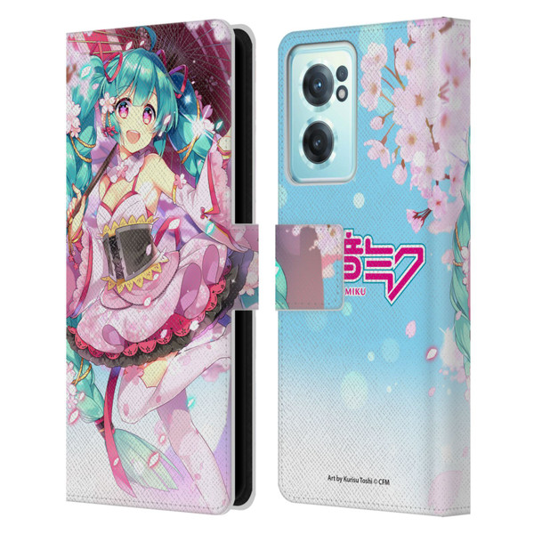 Hatsune Miku Graphics Sakura Leather Book Wallet Case Cover For OnePlus Nord CE 2 5G