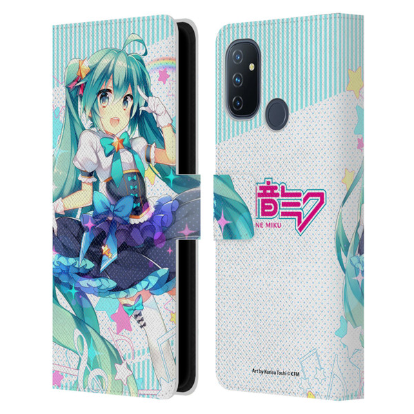 Hatsune Miku Graphics Stars And Rainbow Leather Book Wallet Case Cover For OnePlus Nord N100