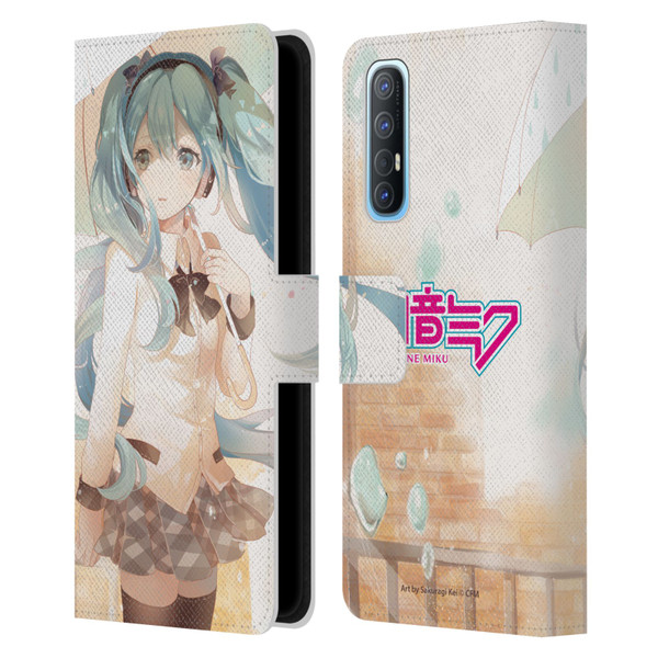 Hatsune Miku Graphics Rain Leather Book Wallet Case Cover For OPPO Find X2 Neo 5G