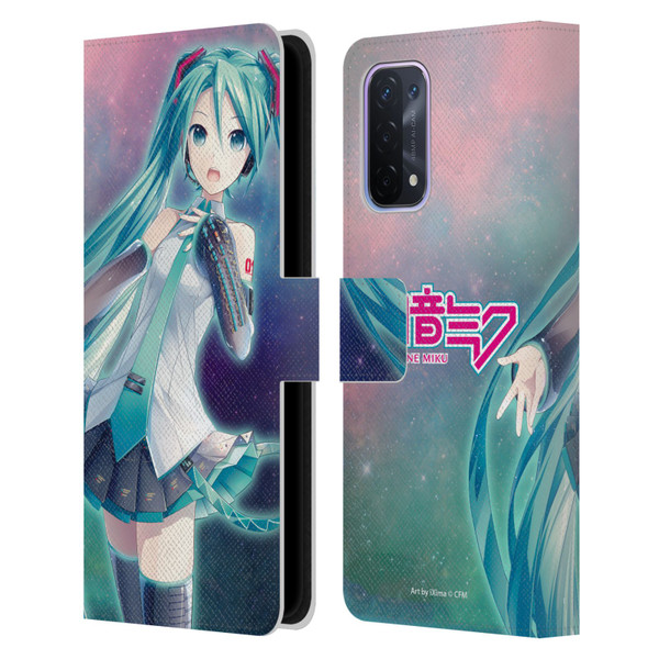 Hatsune Miku Graphics Nebula Leather Book Wallet Case Cover For OPPO A54 5G