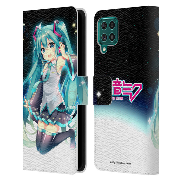 Hatsune Miku Graphics Night Sky Leather Book Wallet Case Cover For Samsung Galaxy F62 (2021)
