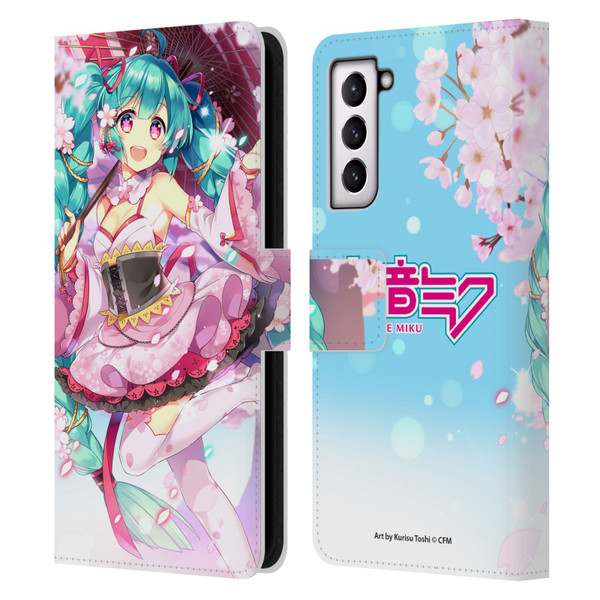 Hatsune Miku Graphics Sakura Leather Book Wallet Case Cover For Samsung Galaxy S21 5G