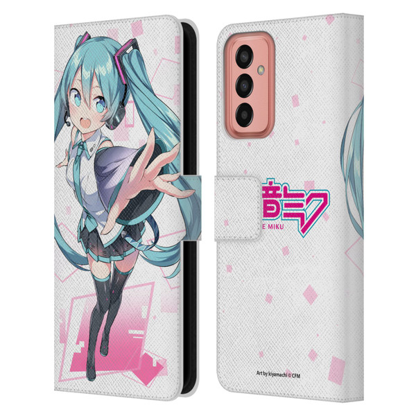 Hatsune Miku Graphics Cute Leather Book Wallet Case Cover For Samsung Galaxy M13 (2022)