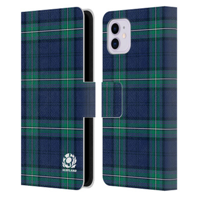Scotland Rugby Logo 2 Tartans Leather Book Wallet Case Cover For Apple ...