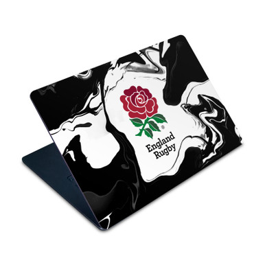 England Rugby Union Logo Art and Typography White Marble Vinyl Sticker ...