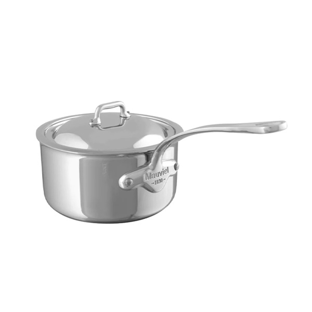 Mauviel 1830 M'Cook 5-Ply Sauce Pan With Lid, Cast Stainless Steel Handle,  3.4 Qt. - Cooks