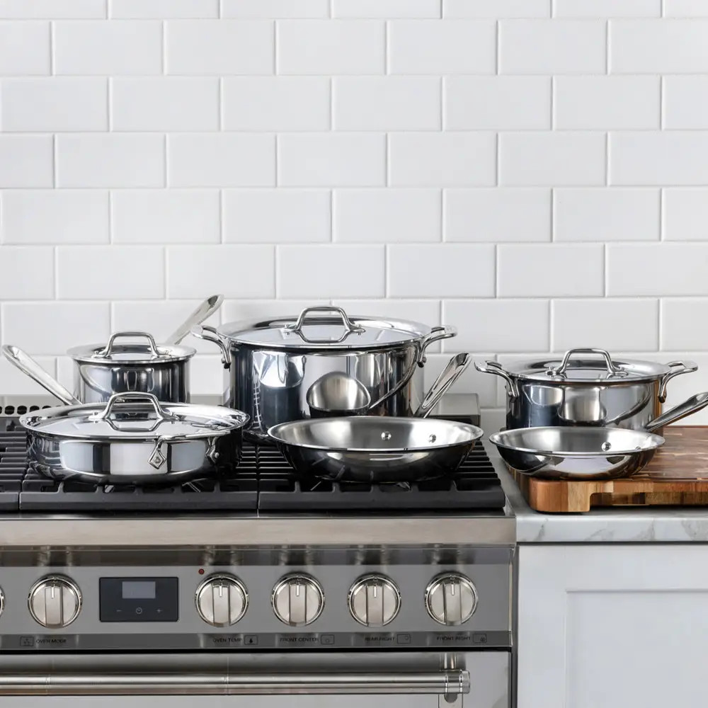 All-Clad D3 Stainless Steel 10-Piece Set - Cooks of Crocus Hill