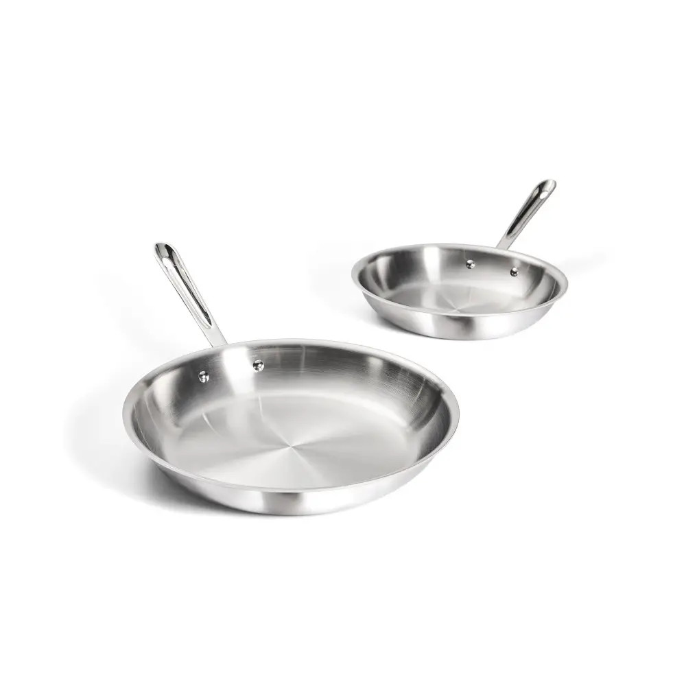 All-Clad D3 Stainless 3-ply Bonded Cookware Set, 2 piece Fry Pan