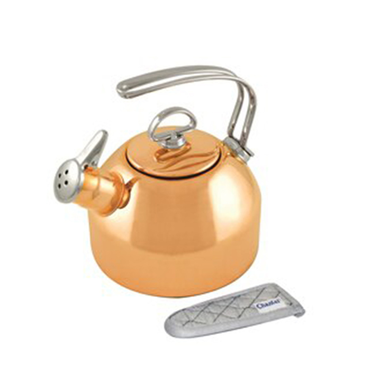 Chantal Sven Matte Black Tea Kettle with Wood Handle