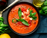 Recipe: Gazpacho with Poached Shrimp