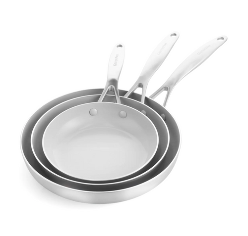 GP5 Stainless Steel 12 Frypan with Lid, Mirror Handles