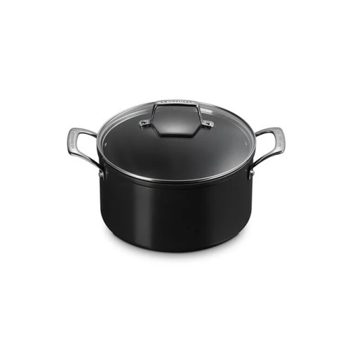Le Creuset Essential Nonstick Ceramic 6.3 qt. Stockpot with Glass Lid