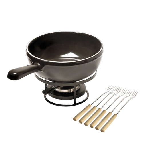 Emile Henry Fondue Set - Charcoal