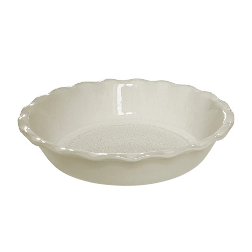 Emile Henry Anniversary Pie Plate - Pearl/Taupe