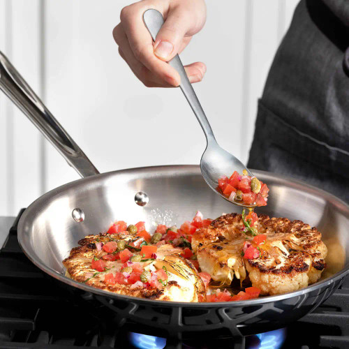 All-Clad D3 Stainless 3-ply Bonded Cookware Set, 2 piece Fry Pan