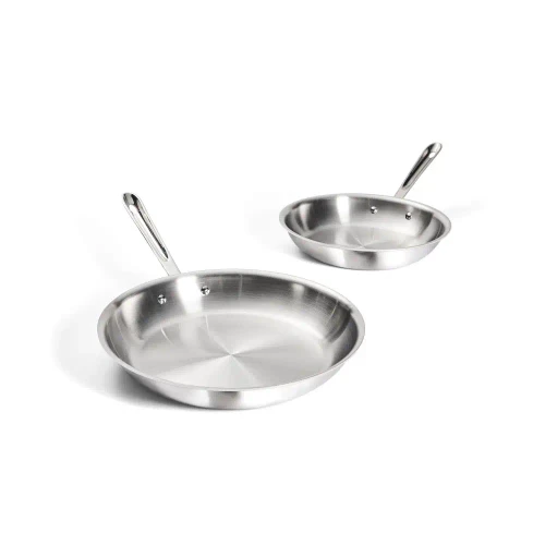 All-Clad D3 Stainless 3-ply Bonded Cookware Set, 2 piece Fry Pan Set, 10 & 12 inch