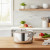 Mauviel 1830 M'Cook 5-Ply Stewpan With Lid Cast Stainless Steel Handles - 9.2 qt