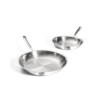 All-Clad D3 Stainless 3-ply Bonded Cookware Set, 2 piece Fry Pan