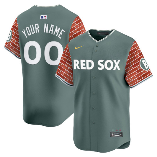 Boston Red Sox 2025 Fenway Brick Style Vapor Premier Limited Custom Jersey - Red