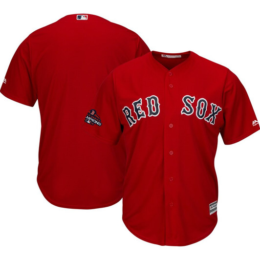 Boston Red Sox Majestic 2018 World Series Champions Team Logo Limited Jersey - Scarlet