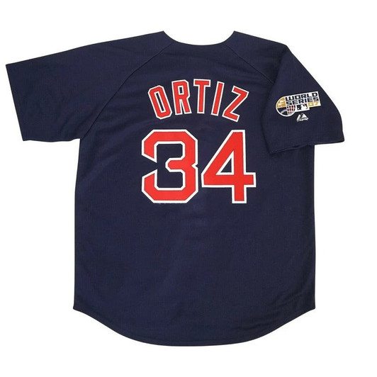 David Ortiz #34 Boston Red Sox 2007 Alt World Series M 2Xl Limited Jersey - Navy