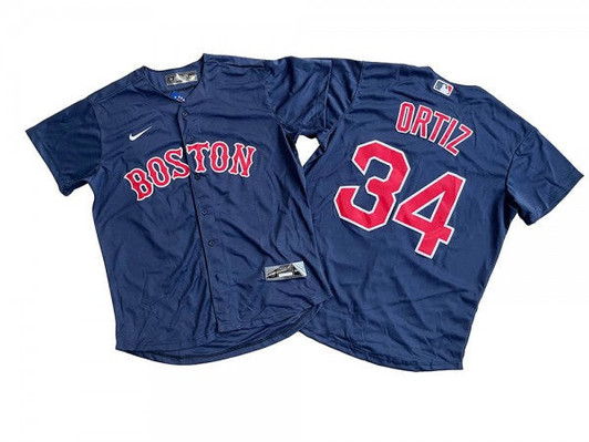 David Ortiz #34 Boston Red Sox Alternate Limited Cool Base Jersey - Navy