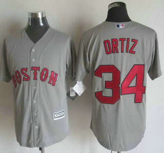 David Ortiz #34 Boston Red Sox Mens 2015 Away Limited Cool Base Jersey - Gray
