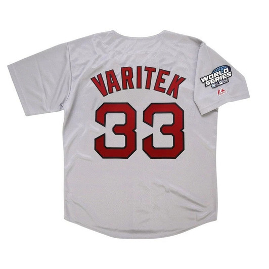 Jason Varitek Boston Red Sox 2004 Road World Series M 2Xl Limited Jersey - Grey