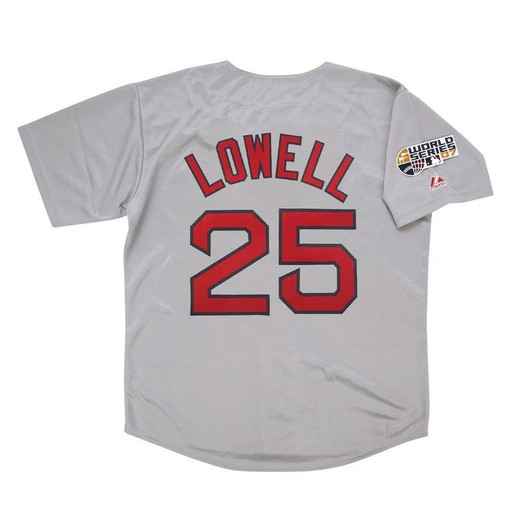 Mike Lowell Boston Red Sox 2007 Road World Series M 2Xl Limited Jersey - Grey