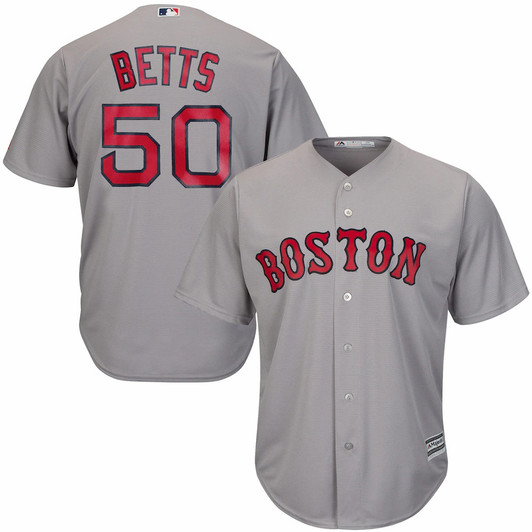 Mookie Betts #50 Boston Red Sox Majestic Limited Cool Base Player Jersey - Gray