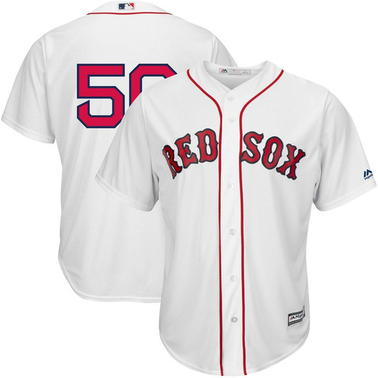 Mookie Betts #50 Boston Red Sox Majestic Home Limited Cool Base Color Player Jersey - White