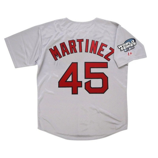 Pedro Martinez #45 Boston Red Sox 2004 Road World Series M 2Xl Limited Jersey - Grey