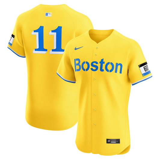 Rafael Devers #11 Boston Red Sox Nike City Connect Elite Jersey - Gold