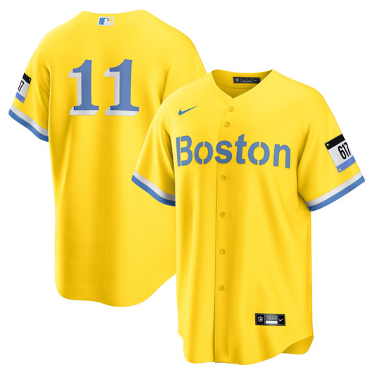 Rafael Devers #11 Boston Red Sox Nike City Connect Limited Player Jersey - Gold Light Blue