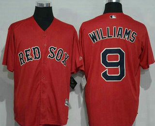 Ted Williams #9 Boston Red Sox Majestic Mens Limited Retired Cool Base Jersey - Red