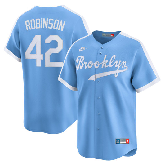 Jackie Robinson #42 Brooklyn Dodgers Nike Men'S Cooperstown Limited Jersey - Light Blue