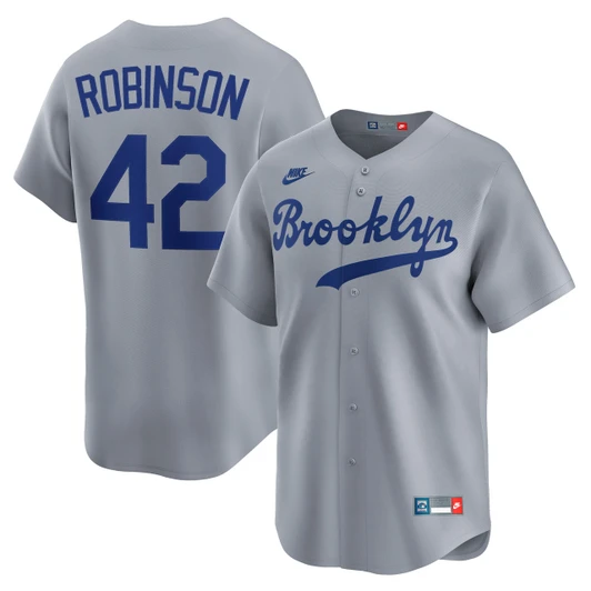 Jackie Robinson #42 Brooklyn Dodgers Nike Men'S Throwback Cooperstown Limited Jersey - Gray